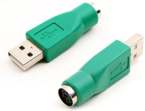 iJiZuo Adattatore USB Maschio a PS2 Femmina per Mouse e Tastiera (2pcs), Adattatore di Ricambio PS/2 a USB F/M, per Computer PC Botebook Portatile Tastiera Mouse