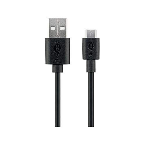 goobay 72227 Cavo Micro USB Per Ricarica Veloce E Trasferimento Dati, Nero