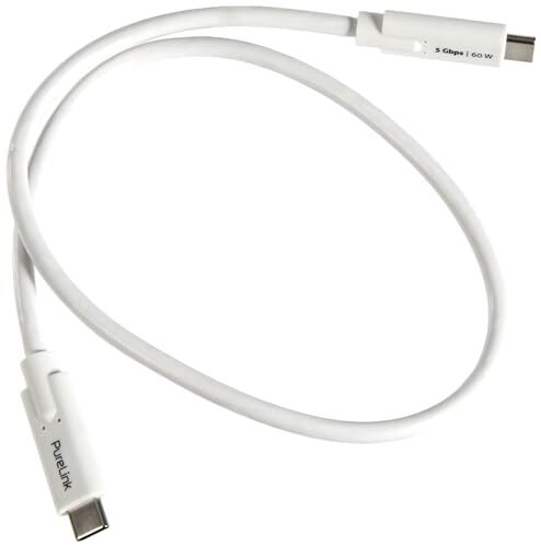 PureLink Cavo da USB-C a USB-C, USB 3.1 Gen 1 con trasferimento dati 5 GB/s, bianco, 0,50 m