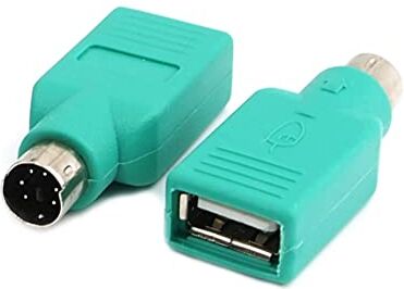 Diyeeni Adattatore da PS2 a USB Femmina, Adattatore da USB a PS2, Adattatore per convertitore Tastiera e Mouse da USB a PS 2