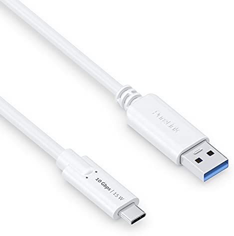 PureLink cavo da USB-C a USB-A, USB 3.1 Gen 2 con trasferimento dati 10 GB/s, bianco, 0,50 m