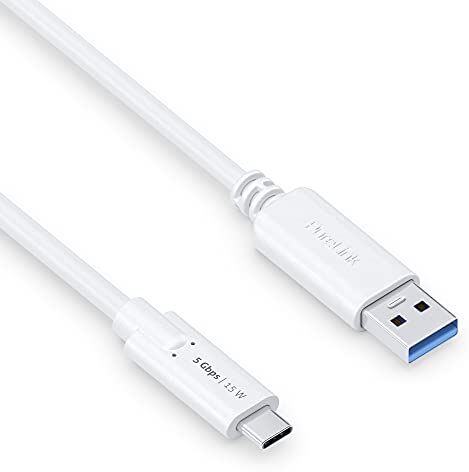 PureLink Cavo da USB-C a USB-A, USB 3.1 Gen 1 con trasferimento dati 5 GB/s, bianco, 1,50 m