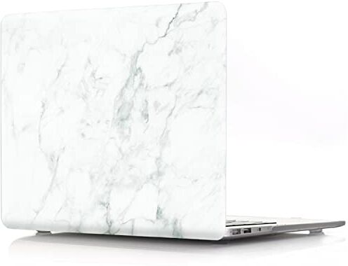 JZ Cover Caso per MacBook PRO (16-inch,M1 PRO / M1 Max 2020-2021, Models: A2485) Hard Skin with Keyboard Cover [Marble Series White]