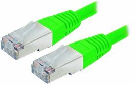 Omenex 491224 Cavo RJ45 dritto/blindato 2 m, colore: verde