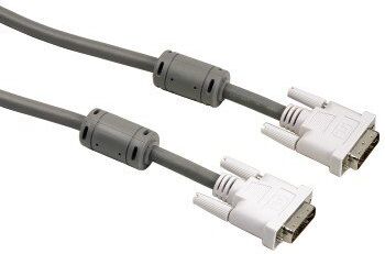 Hama DVI Connecting Cable Single Link, DVI-Plug DVI-Plug 1.8m cavo DVI 1,8 m Grigio