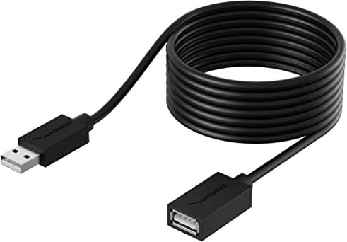 Sabrent Cavo Prolunga USB 2.0 (3m) Maschio a Femmina, Cavo Estensione USB Trasferimento Dati e Ricarica per Hub & Chiavetta USB, Disco Rigido Esterno, Tastiera Mouse Stampante, Nero (CB-2010)