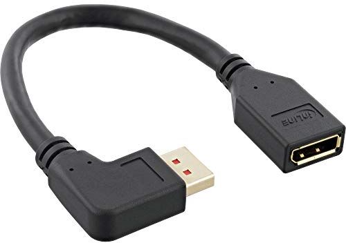 InLine ® DisplayPort 1.4 Cavo adattatore ST/BU, 8K4K ad angolo sinistro, 0,15 m, colore: Nero/Oro