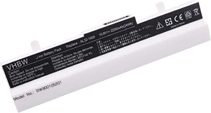 vhbw Batteria  2200mAh compatibile con Noteboo ASUS EEE PC 1001P, 1005P, 1005HA, R101, R101D, R101PX, R101X, R105, R105D, 1001PQD, 1001PX, 1001PXD, 1005HAG.