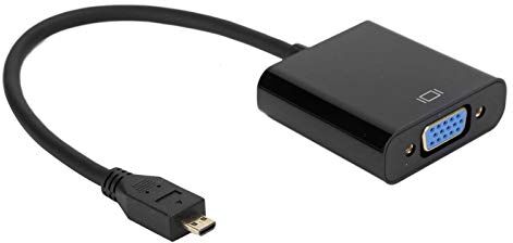 03 Supporto ad Alta Definizione HDCP Convertitore Video da Micro HDMI a VGA, Adattatore Video da Micro HDMI a VGA, per Raspberry Pi 4 Convertitore Vga Esclusivo Raspberry Pi 4B(Micro HDMI to VGA)