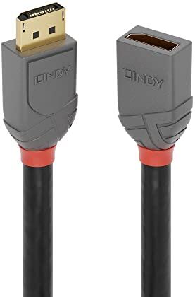 Lindy EXTENSION DISPLAYPORT 1.4, ANTHRA LINE, 0.5M