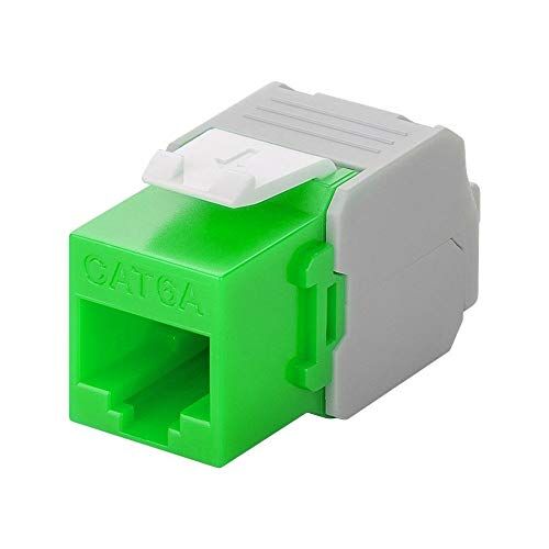 goobay CAT 6A presa RJ45 Keystone, UTP, 500 MHz, Green