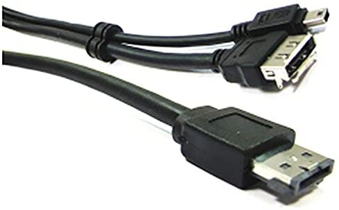 Cablematic ESATAp + Cavo USB o eSATA (eSATA + M/MiniUSB5pin-BM-H) 3m