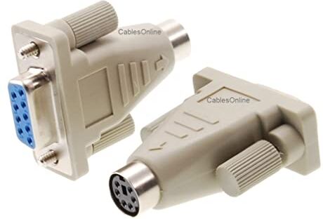 CablesOnline AD-M01-2 Adattatore per mouse da PS/2 MiniDin6 femmina a DB9 femmina, confezione da 2