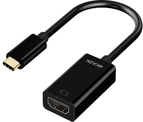 Abauoat Adattatore da USB C a HDMI 4K, Cavo Compatibile con Thunderbolt 3/4 per MacBook Pro,MacBook Air,Pad Pro/Air,Pixelbook,Surface,XPS ecc.