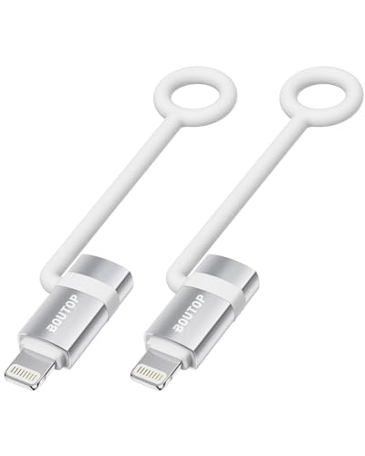 BOUTOP C32 Adattatore Lightning USB C [MFI certificato] per 36W Ricarica Rapida Compatibile con iPhone, iPad [2 pacchetto, Argento]