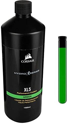 Corsair Hydro X Serie, XL5 Performance Liquido refrigerante, 1L (Colore Traslucido Vibrante, Refrigerante dalle Elevate Prestazioni, Innovativi Inibitori Anticorrosione e Antibatterici) Verde