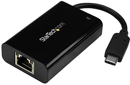 StarTech.com Adattatore Ethernet USB C, Adattatore di rete Gigabit Ethernet GbE con PD 2.0 60W, Convertitore/Adattatore USB Tipo-C a RJ45, Compatibile TB3/Windows/MacBook Pro/Chromebook (US1GC30PD)