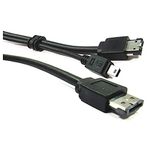 Cablematic ESATAp + Cavo USB o eSATA (eSATA + M/MiniUSB5pin-BM-M) 1m