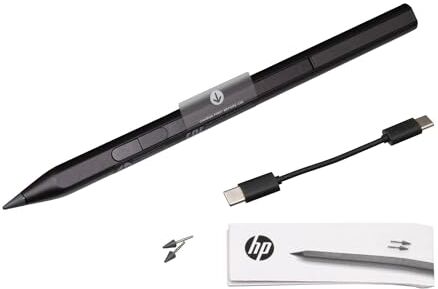 HP M07250-001 originale Penna inclinabile MPP 2.0 nero per Spectre x360 14-ea1000, Envy x360 2in1 15-ew0000, Pavilion x360 14-ek0