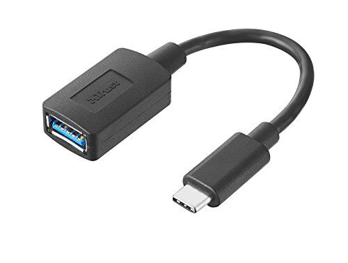 Trust Adattatore da USB Tipo C a USB 3.1, Compatibile con USB 3.0 e USB 2.0, Nero