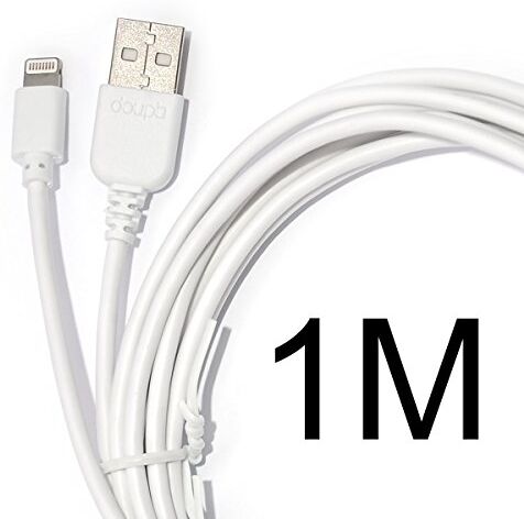 doupi 1m cavo del caricatore di dati di Apple Lightning USB 8pin Bianco cavo del caricatore di dati per iPhone; iPad ; iPad mini 2 con display Retina di iPod iOS