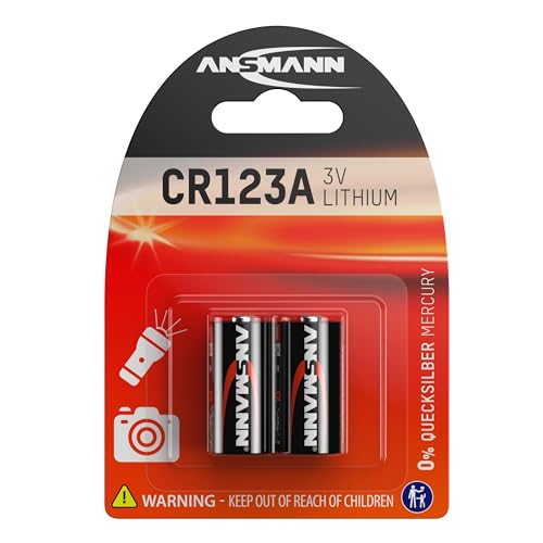 Ansmann 1510-0023 Batteria al litio, di colore nero (etichetta in lingua italiana non garantita) CR123A 2 Stüclk Nero