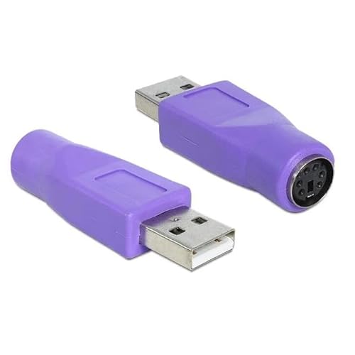 CABLEPELADO adattatore da PS2 a USB M/H, colore viola