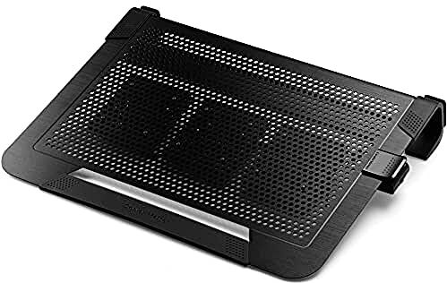 Cooler Master NotePal U3 PLUS Laptop Cooler Base di Raffreddamento 3 Ventole Regolabili da 80mm, Custodia Protettiva per Trasporto, Struttura Ergonomica in Alluminio Nero