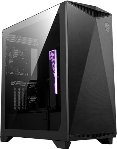 MSI MPG GUNGNIR 300P AIRFLOW Mid-Tower PC Case E-ATX, 4x 120mm ventole, 3 ventole aux, cavo riser PCIe 4.0, supporto verticale per GPU e stand, filtro antipolvere, gestione cavi, USB Type-C (20Gbps)