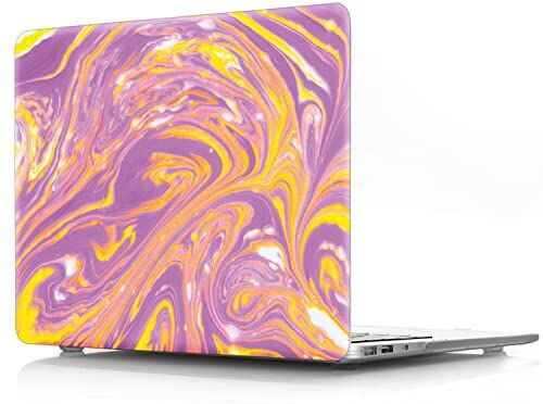 JZ [Creative Marble]Cover caso per MacBook Pro (13-inch,M1,2016-2020, Thunderbolt 3 ports, Models: A2338/A2289/A2251/A2159/A1706/A1708/A1989) Hard Skin with Keyboard Cover [E]