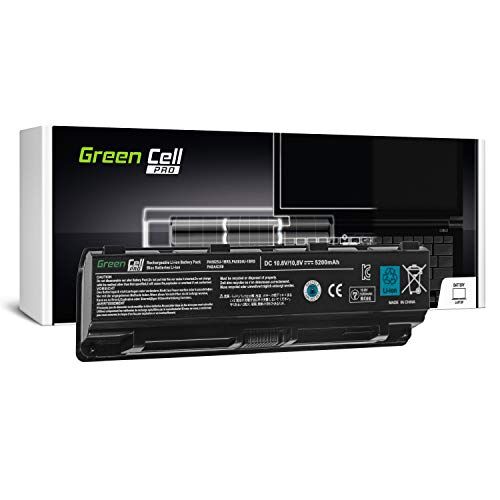 Green Cell ® PRO Serie PA5024U-1BRS Batteria per Portatile Toshiba Satellite C850 C850D C855 C870 L850 L855 L870 (Le Pile Originali Samsung SDI, 6 Pile, 5200mAh, Nero)