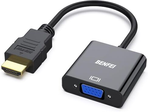 BENFEI Adattatore HDMI a VGA, Unidirezionale HDMI Computer a VGA Monitor, Placcato in Oro per Computer Desktop Laptop PC Monitor proiettore HDTV Chromebook Raspberry Pi Roku Xbox