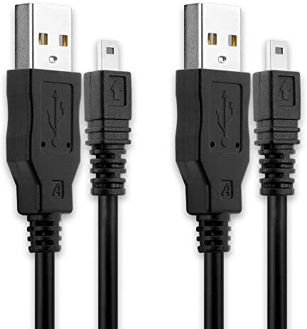 CELLONIC 2X Cavo USB 1.5m Compatibile con Sony Alpha 100 A200 A300 A700 A850 A900 / DSC-H200 DSC-H300 DSC-H400 Filo Carica Cavetto Dati USB A 2.0 PVC Nero, per Fotocamera