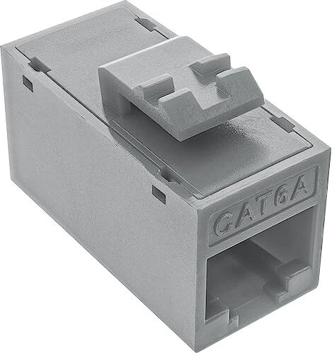 InLine ® Keystone Confezione da 8 prese RJ45, non schermate, Cat.6A, colore: Grigio