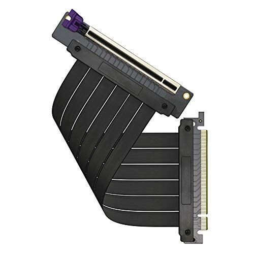 Cooler Master MasterAccessory Cavo riser PCIe 3.0 x16 V2, schermato EMI, cavo TPE ultra flessibile, slot PCI rinforzato, connettori dorati, custodia protettiva in ABS, 200 mm