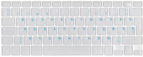 Keystickers Copertura trasparente in silicone con caratteri in lingua russa per MacBook Air&Pro