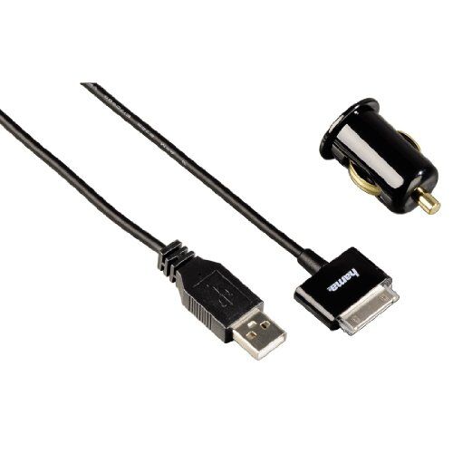 Hama 108380, Set Caricatore Auto USB e Cavo Samsung Galaxy Tab, Nero