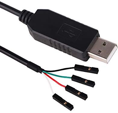 Green-utech 6FT USB a TTL 3V3 2.45mm Dupont Header 4 Pin UART Serial Cable FTDI Chip per Windows, Linux e Mac OS