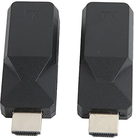 Annadue Trasmettitore e Ricevitore HDMI, Kit Extender HDMI Wireless, Extender da RJ45 a HDMI da 165 Piedi su Cavo Ethernet Cat5 Cat6 Singolo Adattatore per Prolunga HDMI a Lunga Distanza