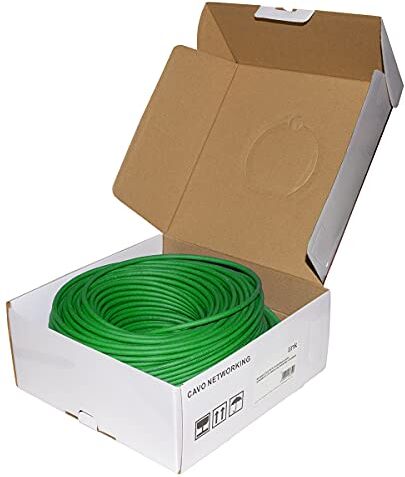 Connetto matassa cavo rete categoria 6a non schermato utp awg24 halogenfree flessibile colore verde mt.100