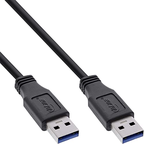 InLine 35205 Cavo USB 3.0, A su A, 0,5 m, colore: Nero