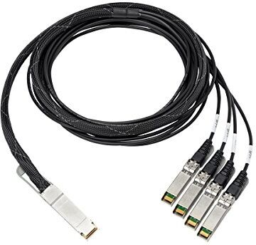 HP 100GB QSFP28 3m cavo a fibre ottiche QSFP+ 4x QSFP+ Black,Aluminium