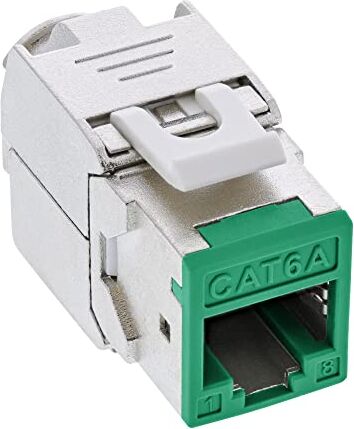 InLine ® Keystone Confezione da 8 prese RJ45, schermate, Cat.6A, colore: Verde