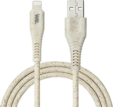 WE Cavo Biosorzato USB A a Lightning 2.4A certificato MFi Cavo e imballaggio a base di prodotti ecologici, lunghezza 1 metro