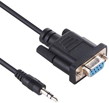 Green-utech Cavo adattatore seriale da DB9 a 9 pin a RS232 jack audio da 3,5 mm, chip FTDI DB9-RS232-AJ, 1,8 m