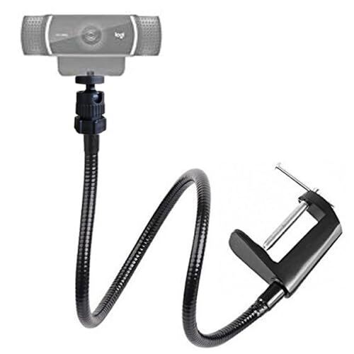 Ｂａｒｏｂｋｅ Etucro Webcam Stand 27" regolabile a collo di cigno Desktop Camera Mount Hoder for Logitech Webcam C925e C922 C930 C920 C615 e più (filettatura 1/4")