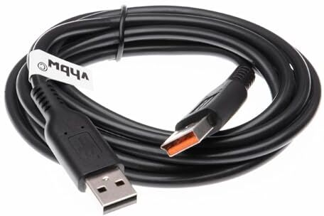 vhbw Cavo dati USB compatibile con Lenovo Yoga 900-13ISK, 900S-12ISK tablet Cavo (USB standard tipo A) di ricarica 2in1, 200cm, nero