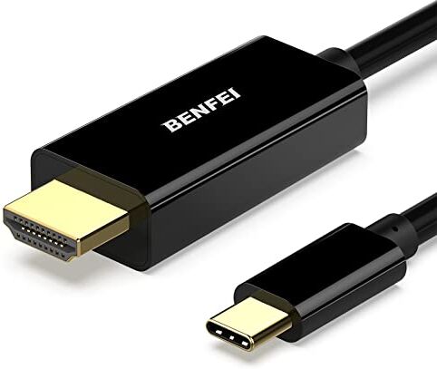 BENFEI Cavo USB C a HDMI 4K 3m, Cavo Tipo C a HDMI [Compatibile Thunderbolt 3/4] per iPhone 15 Pro/Max MacBook Pro/Air 2023 iPad Pro iMac S23 XPS 17 e altro