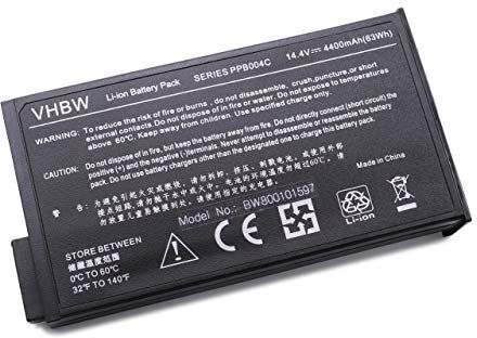 vhbw Batteria Li-Ion 4400mAh (14.4V) Nero per Notebook Laptop HP CompaQ Business Notebook NX5000-PA220PA, NX5000-PA221PA, NX5000-PA223PA