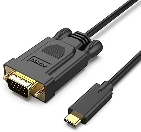 BENFEI Cavo USB C a VGA 1,8M, Cavo USB C a VGA [Compatibile Thunderbolt 3/4] per iPhone 15 Pro/Max MacBook Pro/Air 2023 iPad Pro iMac S23 XPS 17 (USB C deve supportare la funzione di uscita video)